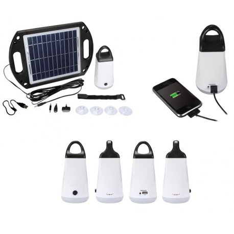 Petite station solaire lampe et chargeur USB pour le camping ou les  randonnées SOL22